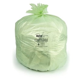 BioTuf 64 Gallon Can Liner by Heritage Bag Co. (125 Pack) 47"x60" 0.80mil Green