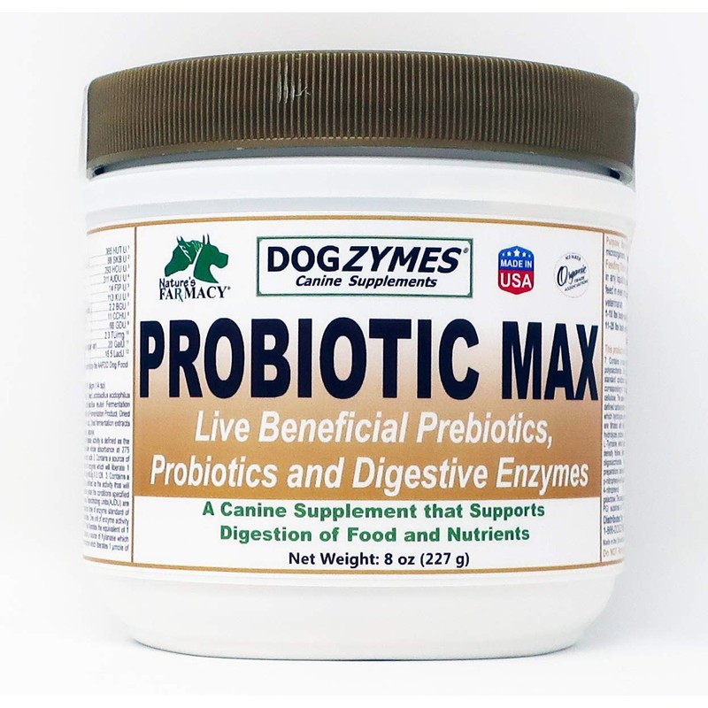 Dogzymes Probiotic Max -10 Billion CFU's Probiotics, Prebiotics, Digestive Enzymes
