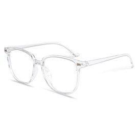 Vidacharmy Clear Blue Light Glasses for Men and Women, Blue Light Glasses with UV Blocking, Anti Fatigue, Computer Glasses with Anti Blue Light Filter with Anti-Reflective Lenses, transparent