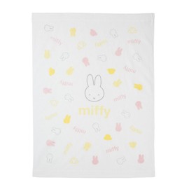 nishikawa WR52240001 Baby Towel, 33.5 x 45.3 inches (85 x 115 cm), Washable, Miffy, Potty Pattern, Made in Japan, White