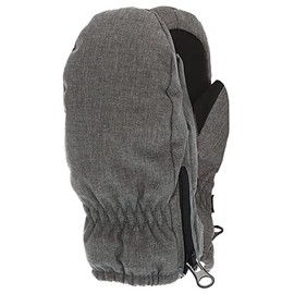 Sterntaler Unisex Children's Melange Mittens with Thumb and Side Zip, green melange