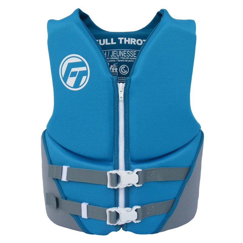 Full Throttle Youth Rapid Dry USCG Approved Life Jacket, Blue