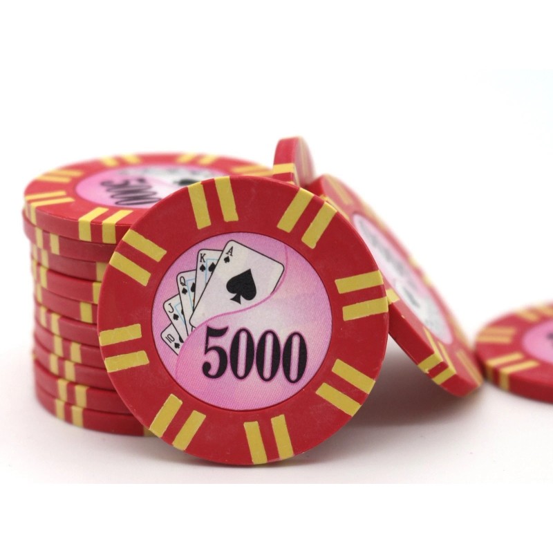 600 Poker Chips 2 Stripe Twist 8 Gram - Pick
