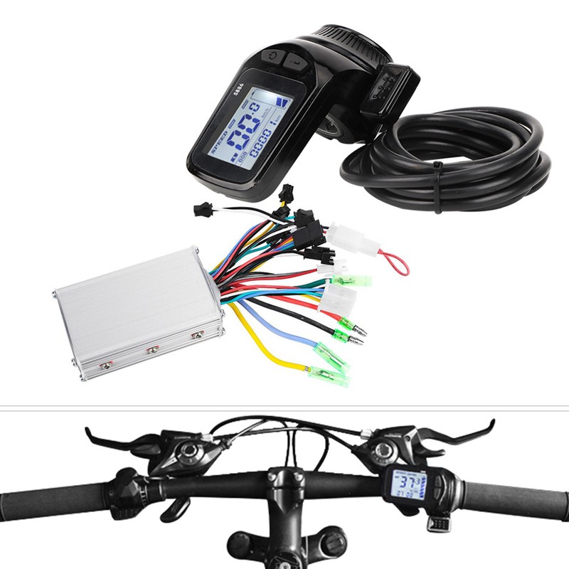 24V 350W Brushless Motor Controller LCD Display Thumb Throttle for
