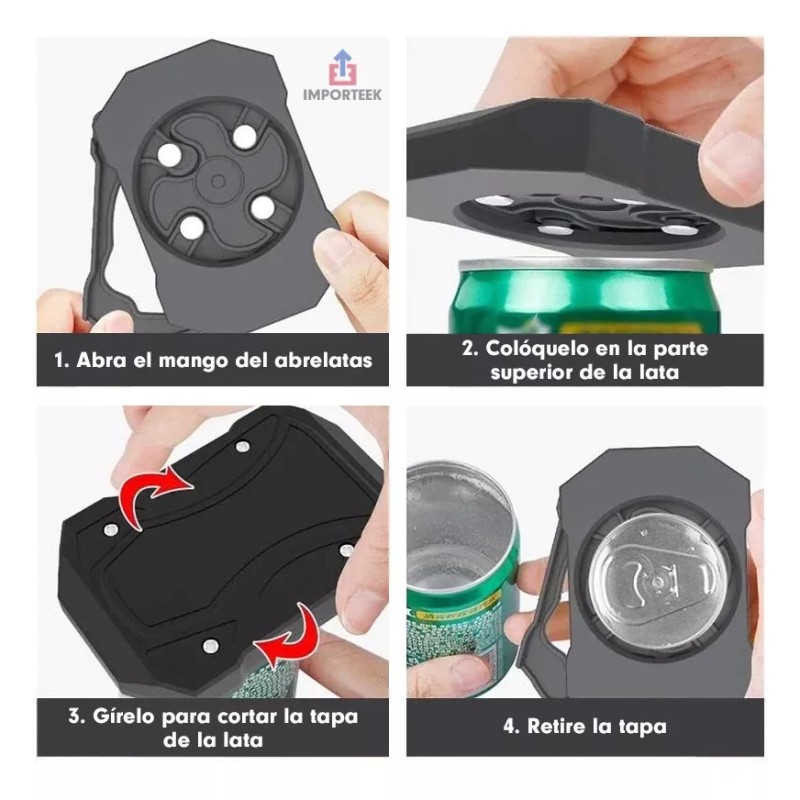 Importeek Cortador Destapador Abrelatas Universal Manual Cocina Bar