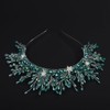 BERYUAN Crystal Rhinestone Beads Headband Elegant Rhinestone Wedding Hair Crown