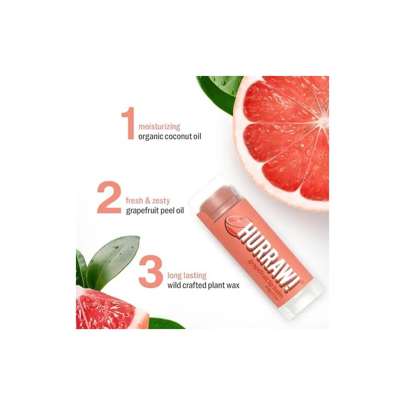 Bálsamo Labial De Pomelo Paquete De 2 Orgánico Vegano Libre