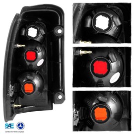 AKKON - For 1996-2002 Toyota 4Runner Base SR5 Limited Sport SUV JDM Black Tail Lights Lamps Pair