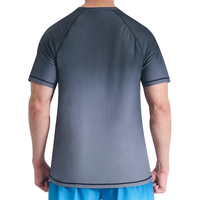 Camisetas de natación para hombre, protección solar UPF 50+, playera