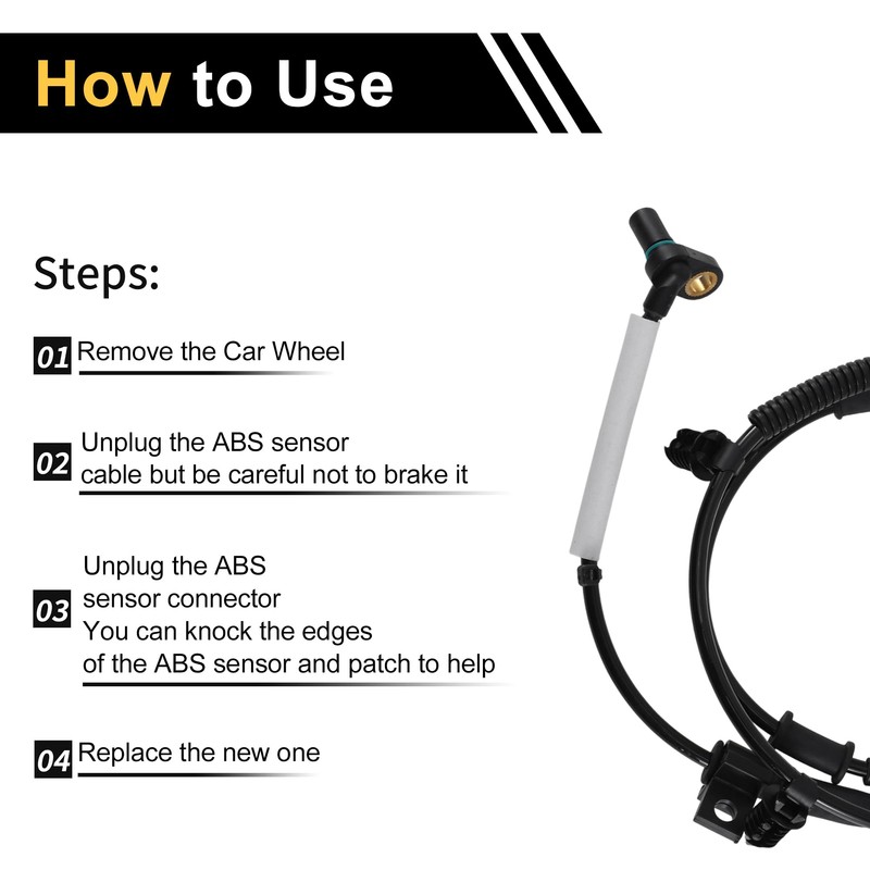 X AUTOHAUX ABS Wheel Speed Sensor ABS Sensor No.HC3Z2C204B/HC3Z2C204C for
