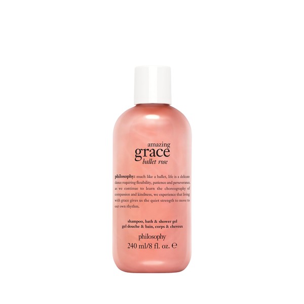 philosophy amazing grace ballet rose shampoo, shower gel & bubble bath, 8 oz