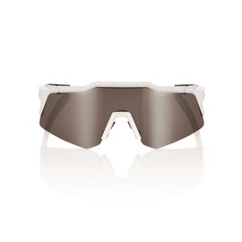 100% Speedcraft XS Sport Performance Cycling Sunglasses (Matte White - HiPER Silver Mirror Lens)