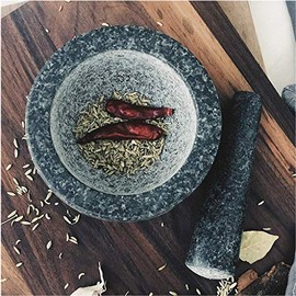 Mortero y Maja de mármol Juego de mortero y Maja Molinillo Chino Molienda doméstica Cocina Suplemento alimenticio para bebés Mortero y Maja           