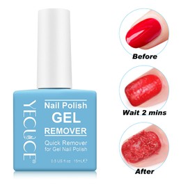Gel Polish Remover for Nails, Easy & Quick Soak Off Gel Polish Remover in 3-5 Minutes, No Damage to Nails, for Salon & Home Use