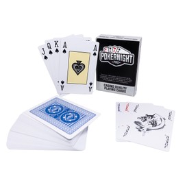 Poker Night Pro Deck of Playing Cards UK Brand Plastic Waterproof Playing Cards (Blue Backs | Playing Cards Plastic | Premium Deck of Cards | Canasta Playing Cards (3 Jokers)