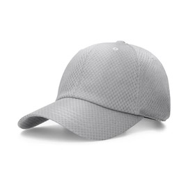 CASTANO Mesh Cap, Men's and Women's Hat, Solid Color, Unisex, Deep, Large Size, UV Protection, Baseball Cap, Gray (Normal)