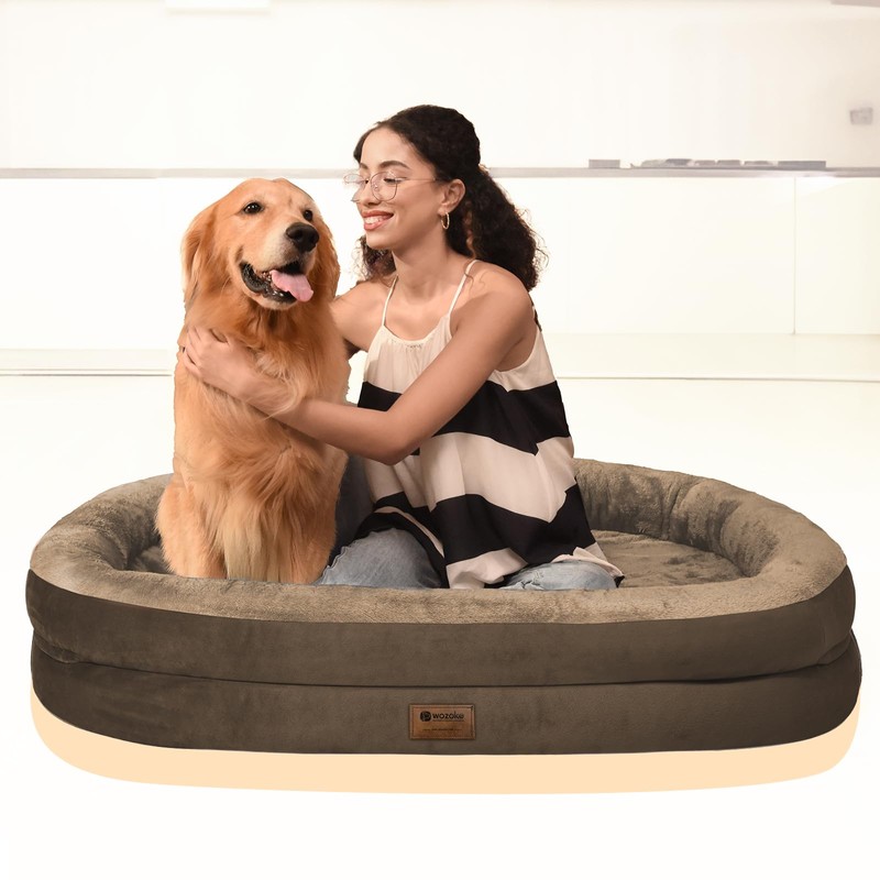 Orthopedic Waterproof Large Dog Bed: Memory Foam Washable Dog Bed