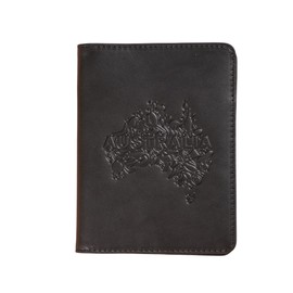 Leather Travel Wallet and Passport Holder - Handstitched Full Grain Leather Passport Wallet & Travel Accessories, Modern Bi-fold Luggage & Travel Essentials Organiser (Outback Black)