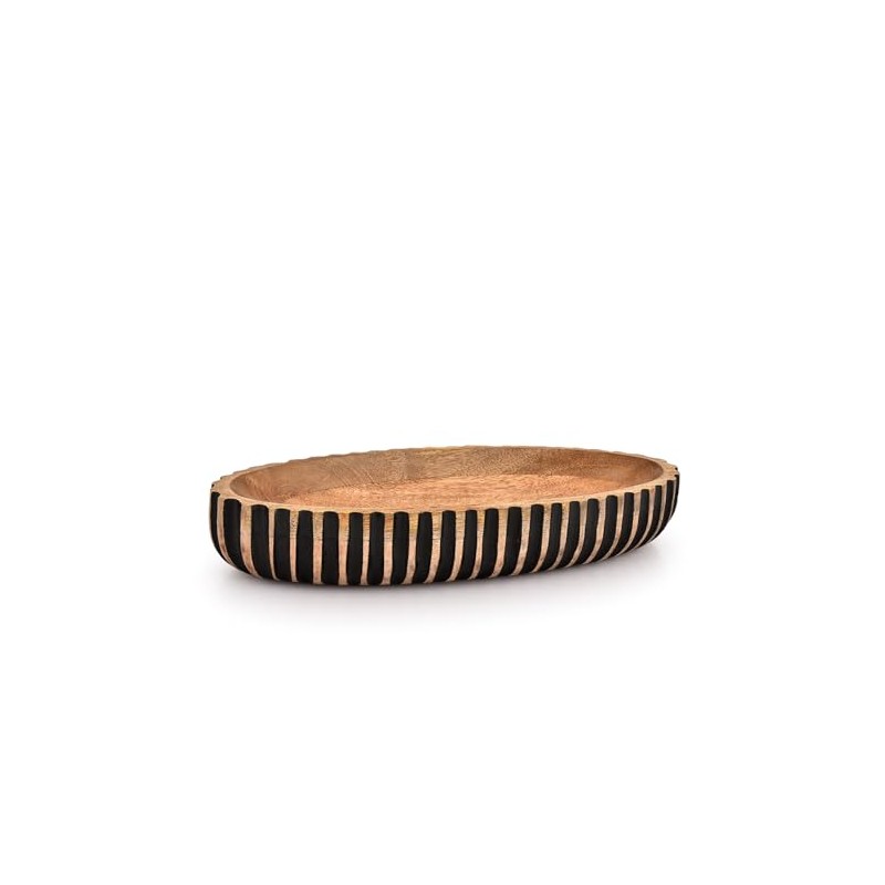 Kimona Decorative Bowl Wooden Centerpiece Table Decorations Decorative Long Wooden