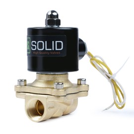 U.S. Solid 1/2" Brass Electric Solenoid Valve110VAC VITON SEAL N.C. (Air, Gas, Fuel...)