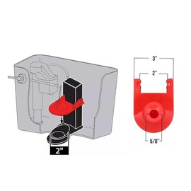 Toilet Flappers Replacement Compatible with Kohler Toilet Part 84138, 84314, 85655 and 89825, 2'' Toilet Flapper,Fits Specific 1 Piece Toilets, Red