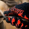 QUANSHANGJU Heat Resistant Silicone Non-Slip Long BBQ Gloves