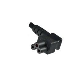 DINIC Power Cable, Power Cable with Earthing Contact Plug to C5 Angled (3.00 m, Black)