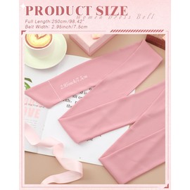 Glitopper Women Chiffon Sash Belt Dress Sash Waist Bridal Wedding Belt 50s Accessories 3'' Wide(Pink,Classic Style)