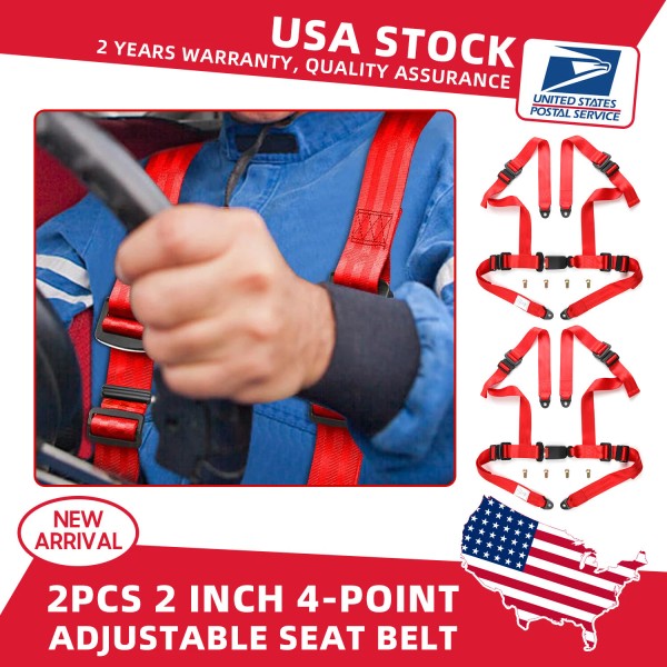 MODIGT 2 x RED 4 Point 2" width Nylon Buckle