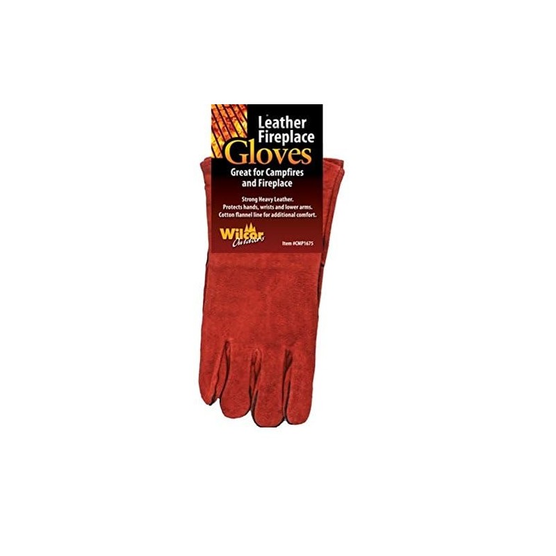 Campfire Fire Place Tender Gloves (Strong Heavy Leather)(Colors May Vary)