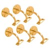 Pack of 6 Polished Brass Handrail Bracket 63 mm 2.5