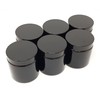 Aura Aura 120ml AMBER GLASS Jars with BLACK Lids -