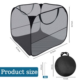 Pop up Pool Toy Storage Bin,32"X32"X30"Pool Float Organizer Bag with 2 Side Pockets Mesh Swimming Pool Toys Organizer with 4 Ground Nails for Inflatable Toys, Float, Beach Ball and Pool Accessories