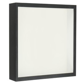 PATIKIL 9x9 Shadow Box Frame, Wooden Dried Flower Floating Photo Frame Acrylic DIY Display Case for Flowers Ticket Crafts and Photos, Black