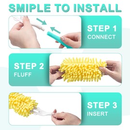 KeFanta 10 Packs Replacement Duster Handles Compatible with Swiffer Dusters (Duster Handle Only)