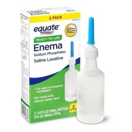 Equate Enema 4.5 Oz 133 Ml Regular (paquete De 2) Kit De 2 
