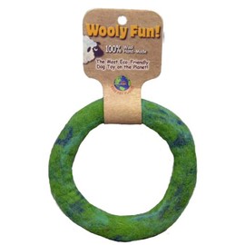 One Pet Planet Wool Dog Toy, 5-Inch, Green