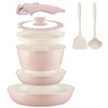 Ceramic Cookware Set Non Stick 8Pcs Pots and Pans Set