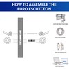 XFORT® 2 Pack Euro Escutcheons Polished Chrome, Escutcheon Keyhole Cover,