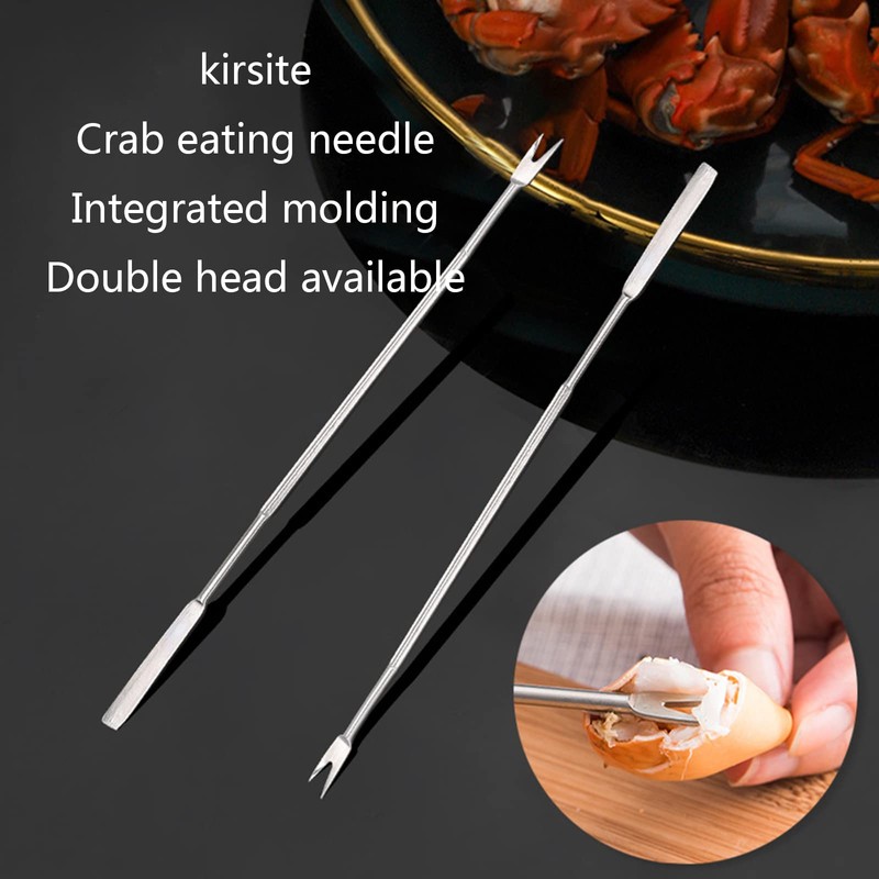 SUCHUANGUANG 3 Pcs Stainless Steel Seafood Forks Lobster Shellfish Forks