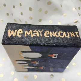 2 Fun Inspirational Wildlife Art MINI 4"x4" Art Blocks Quotes from Famous Peeps.