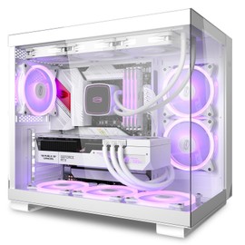 PCCOOLER C3T500 ARGB PC Case Mid Tower Desktop Computer Gaming Superior Case for ATX/M-ATX/ITX with 6 ARGB Case Fans,Column-Free Design,360MM Radiator&400MM GPU Support,Easy Installation (White)