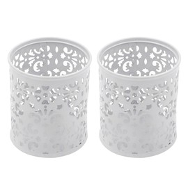 EasyPAG 2 Pack Pen Holder Mesh Pencil Holder for Desk Office Pen Organizer,White