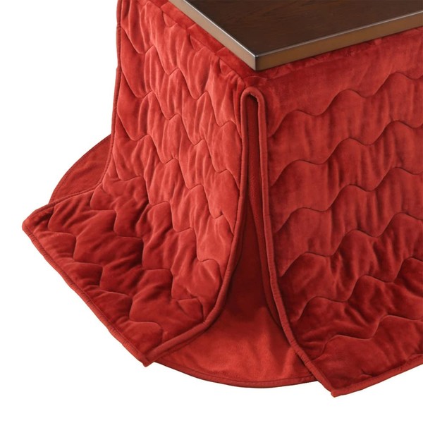 SEMI-MB Dining Kotatsu Comforter, Rectangular, 24.6 x 35.4 inches (60 x 90 mm), Compatible with Tabletop (Brick x Brown)