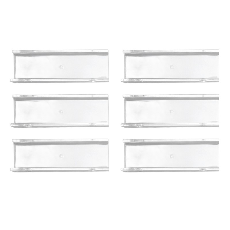 6 Pcs Acrylic Record Shelf Wall Mounted Clear Vinyl Record