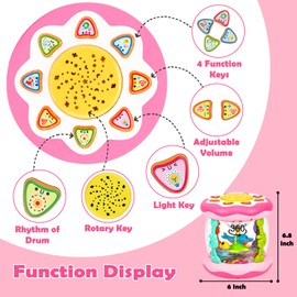 Baby Girl Toys 0-6 Months: Ocean Rotating Projector Musical Light Up Toy