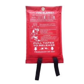 Inf-way Emergency Fire Blanket for Home and Kitchen, 5 Size for Choice, 4 Pack Large Fire Blanket 3.9x3.9ft