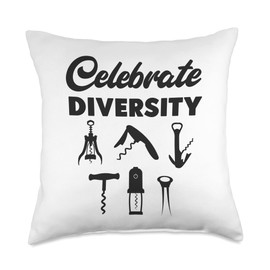 Wine Steward Drinker Lover Waiter Sommelier HS0 Sommelier Drinking Tasting Corkscrew Wine Opener Throw Pillow, 18x18, Multicolor