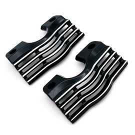 Americruise Finned Slotted Spark Plug Head Bolt Covers for Harley Touring Electra Glides Road Glides Road Kings 1999-2014,Street Glides & Trikes 2009-2014 (Black)