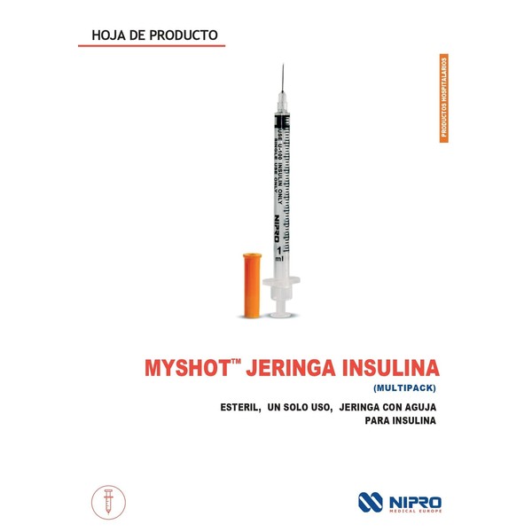 Jeringa para Insulina Ultra-Fina |100 Piezas | U-100 1ml 30Gx13mm